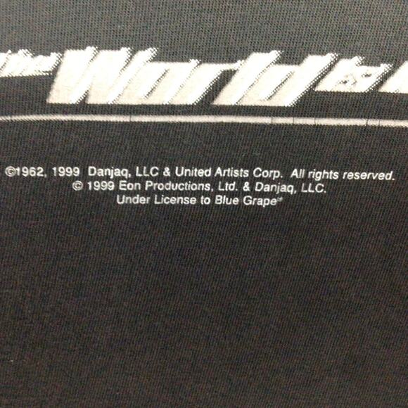 Rare Vintage 1999 Pierce Brosnan James Bond 007 T Shirt Black Large - Picture 3 of 8